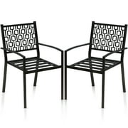 Dalia 2 - Piece Stylish Stackable Metal Porch Outdoor Chair