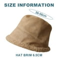 thumbnail image 2 of Bucket Hat Winter Plush Fuzzy Bucket Hat Faux Fur Shearling Fisherman Hats Fuzzy Bucket Hat for Women Faux Fur Bucket Hat Fluffy - style 2;, 2 of 5