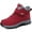 Red, variant on Womens Winter Snow Boots Outdoor Hiking Boots Warm Fur Lined Waterproof Anti-Slip Ankle Booties for Walking