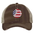 thumbnail image 4 of Patriotic Ball Cap - Distressed American Flag Baseball - Vintage Baseball Trucker Strapback Hat (NavyBlue), 4 of 8