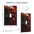 thumbnail image 3 of Daiia Red Dark Skull Abstract Pattern Decorator Wall Plate Child Safe Outlet Cover, Switch and Outlet Covers,Size 1-Gang 5.0" x3.0" , Polycarbonate Thermoplastic-Style T, 3 of 6
