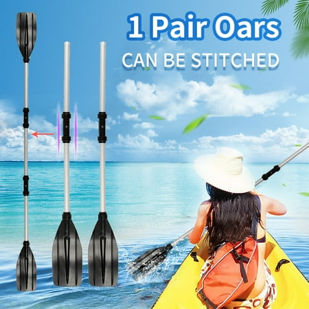 Aluminum Paddle Boats Mrosaa 1 Pair Aluminum Alloy Detachable Afloat Kayak Oars Paddles Boat Rafting Canoe, Boat Paddles And Oars ()