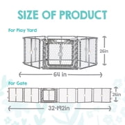 Regalo Gray Superwide Plastic Gate & 2-in-1 Play Yard with Door