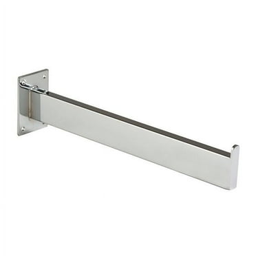 Econoco - RB/12 - 12" Straight Chrome Rectangular Tubing Faceout for Wallmount - Sold in Pack of 24