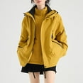 thumbnail image 6 of XUNKUSGA Women Jackets 3-In-1 Waterproof Insulated Windproof Fleece Lined Winter Coats for Women Baggy Solid Color Warm Hooded Jacket for Men Women XS-4XL Yellow, 6 of 6