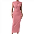 thumbnail image 1 of Vestido Ajustado Fruncido para Mujer Rosa M, 1 of 7