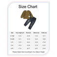 thumbnail image 2 of 3T Baby Boy Outfits 4T Boys Fall Winter Clothes Toddler Boys Long Sleeve Round Neckline Top Jeans Pants 2PCS Set Green, 2 of 9