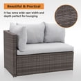 thumbnail image 3 of CozyHom 7 Pcs Outdoor Patio Sectional Dining Table Furniture Sofa Sets All Weather PE Wicker Rattan Conversation Set With Ottoman and Cushions, Gray, 3 of 15