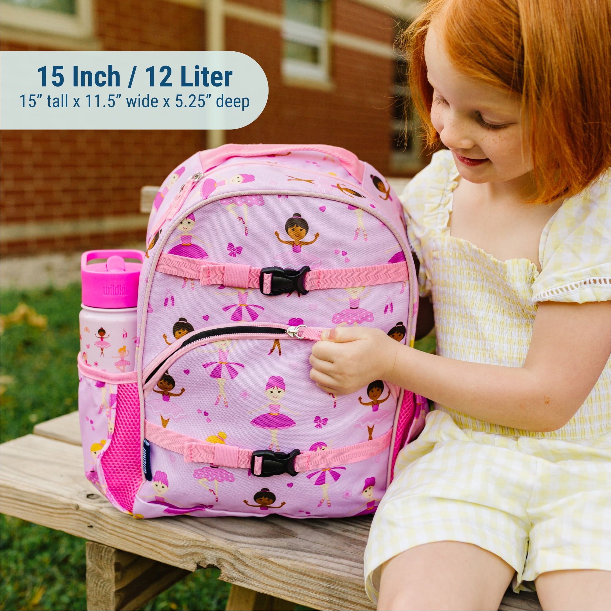 Wildkin Kids Ballerina ECO rPET Next Gen Backpack - 15 Inch / 12L