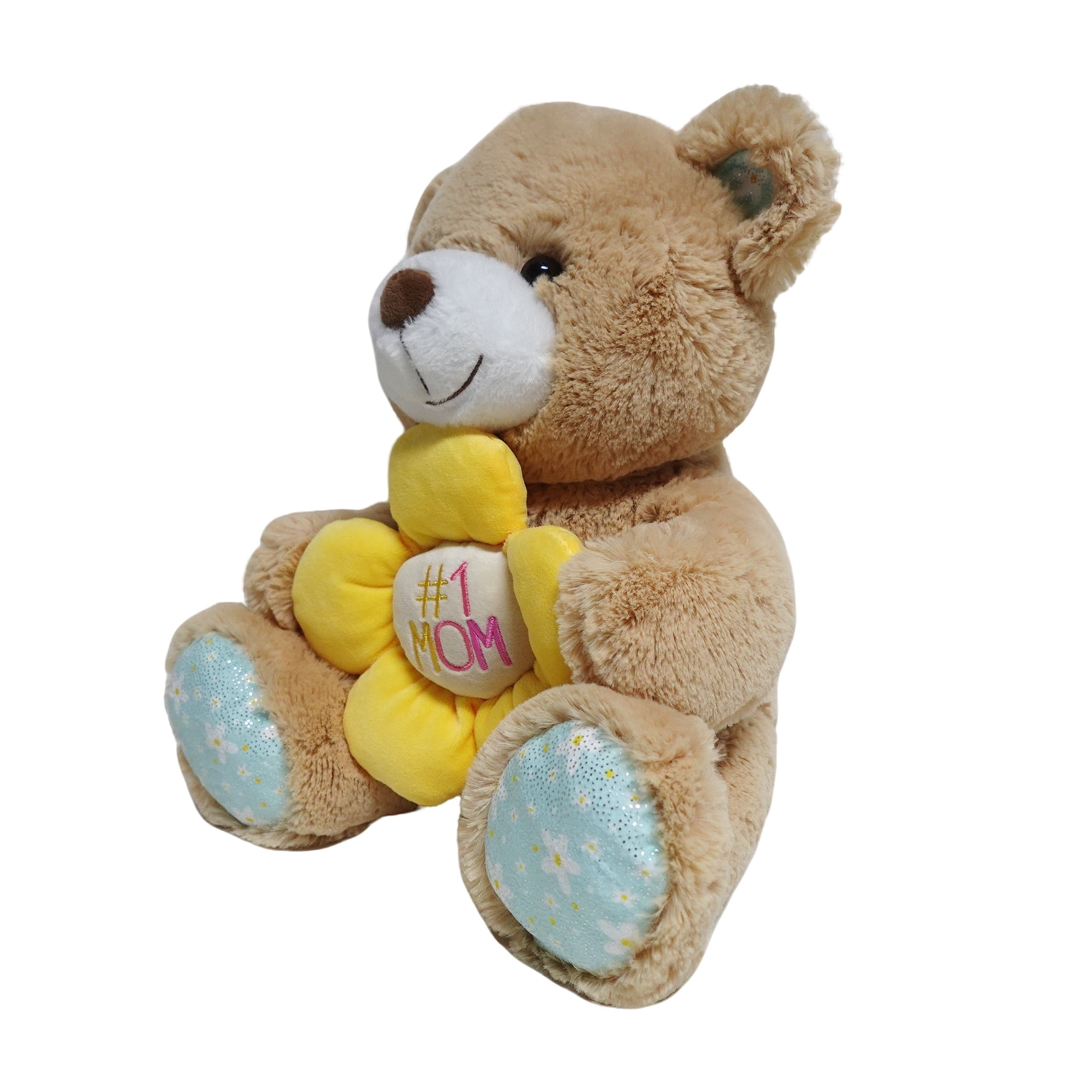 Way to Celebrate Mother's Day Plush Bear Brown, 13.5inch