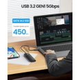 thumbnail image 4 of Carcasa ORICO SSD M.2 SATA NGFF USB 3,1 tipo C, adaptador de carcasa externa de estado sólido de 5Gbps para SSD de 4TB, 2280/2260/2242/2230, 4 of 5