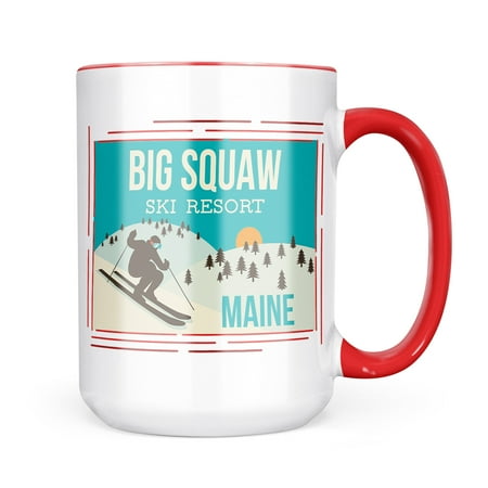 

Neonblond Big Squaw Ski Resort - Maine Ski Resort Mug gift for Coffee Tea lovers