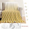 thumbnail image 5 of Yellow Ombre Stripe Blanket Soft Cozy Warm Throw Blanket for Couch, Plush Fuzzy Flannel Fleece Blankets for Sofa, Modern Abstract Art Gradient Striped Bed Blankets Lightweight Gifts for Men, 50"x80", 5 of 9