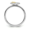 thumbnail image 2 of 925 Sterling Silver & Real 14kt Butterfly Stackable Expressions Diamond Ring Size: 8; for Adults and Teens; for Women and Men, 2 of 6