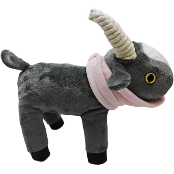 Goat Simulator Plush Collectible Figurine 8.7 Inch Soft Black Goat Plushie | for Adult Collectors, Desk Decor & Gift