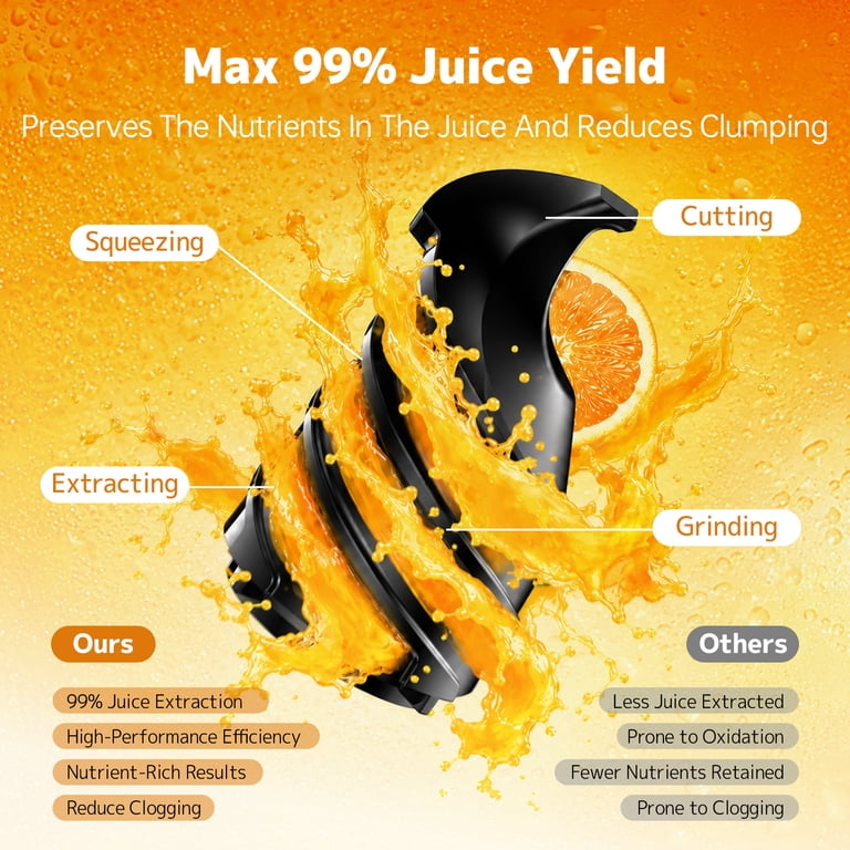 Mguzdi Cold Press Slow Masticating Juicer with Wide Mouth photo 8