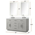 thumbnail image 3 of Abbey 60 in W White Oak Double Vanity, Cultured Marble Top and Faucet Set, 3 of 8