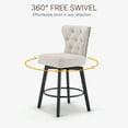 thumbnail image 5 of CHITA Upholstered Swivel Counter Height Bar Stools, 5 of 9