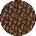 thumbnail image 1 of Ahgly Company Machine Washable Indoor Square Transitional Red Brown Area Rugs, 3' Square, 1 of 7