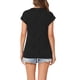 thumbnail image 3 of INSPIRAR CHIC Top Texturizado de Verano para Mujer con Mangas Cortas y Cuello Redondo, Suéter Básico de Punto XS Negro, 3 of 6