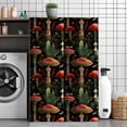 thumbnail image 3 of Peel and Stick Wallpaper Contact Paper Boho Mushroom Forest Black Brown Green Mushrooms Red White Dots Tall Self Adhesive and Removable 24in x 118in, 3 of 8