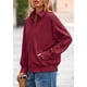 thumbnail image 5 of Abrigo PRETTYGARDEN Bomber de Ante Sintético Burdeos XXL, 5 of 8