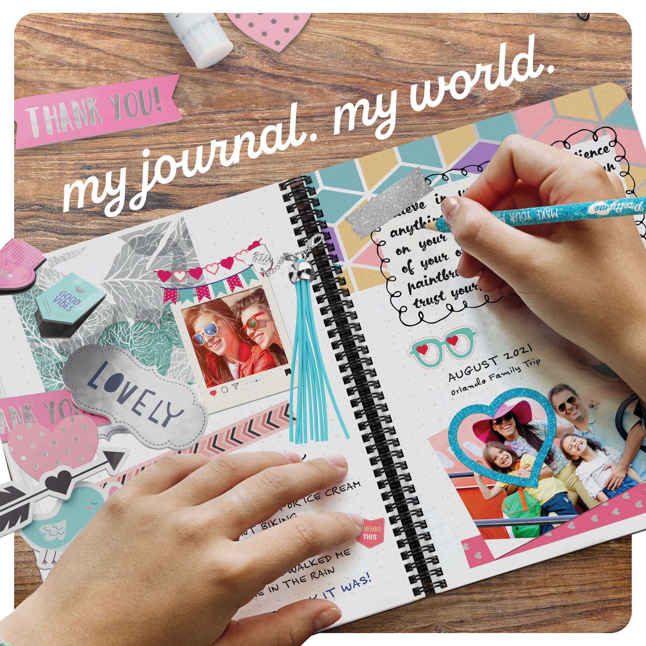 DIY Journal Kit – Birthday Gift for Girls Ages 8-14 – Tweens & Teen - Scrapbook & Diary Set
