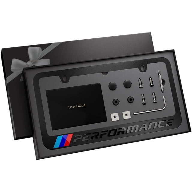 Marco para placa de auto Carvenluxe negro de aleación