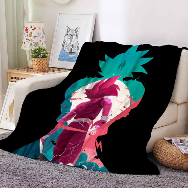 Cartoon Anime Dragon Ball Printed Flannel Coral Fleece Blanket Children'S Blanket