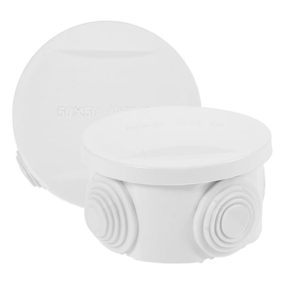 WASHWEPE Electric Junction Box 2Pcs Square White for Indoor and Outdoor Use with Sealing Function