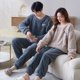 thumbnail image 1 of Pijamas de pareja de otoño e invierno con forro polar grueso y cálido de coral para mujer, conjunto de ropa de invierno para el hogar con bonitos dibujos animados para hombre, 1 of 6