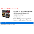 thumbnail image 2 of Headlight Set - Compatible with 2014 - 2015 Chevy Silverado 1500, 2 of 7