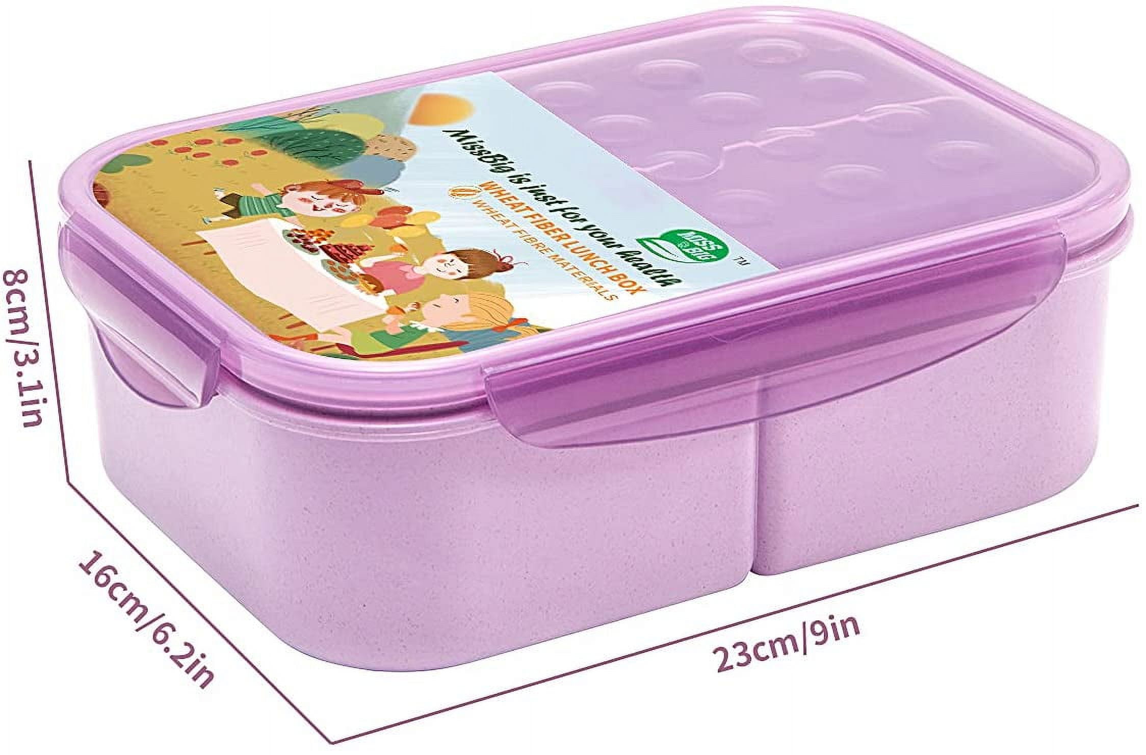  MISS BIG Lunch Box,Bento Box,Bento Box for Adults,Bento Lunch  Box for Adults,Leak Proof,No BPAs and No Chemical Dyes,Dishwasher and  Microwave Safe Lunch Containers for Adults (Purple L): Home & Kitchen