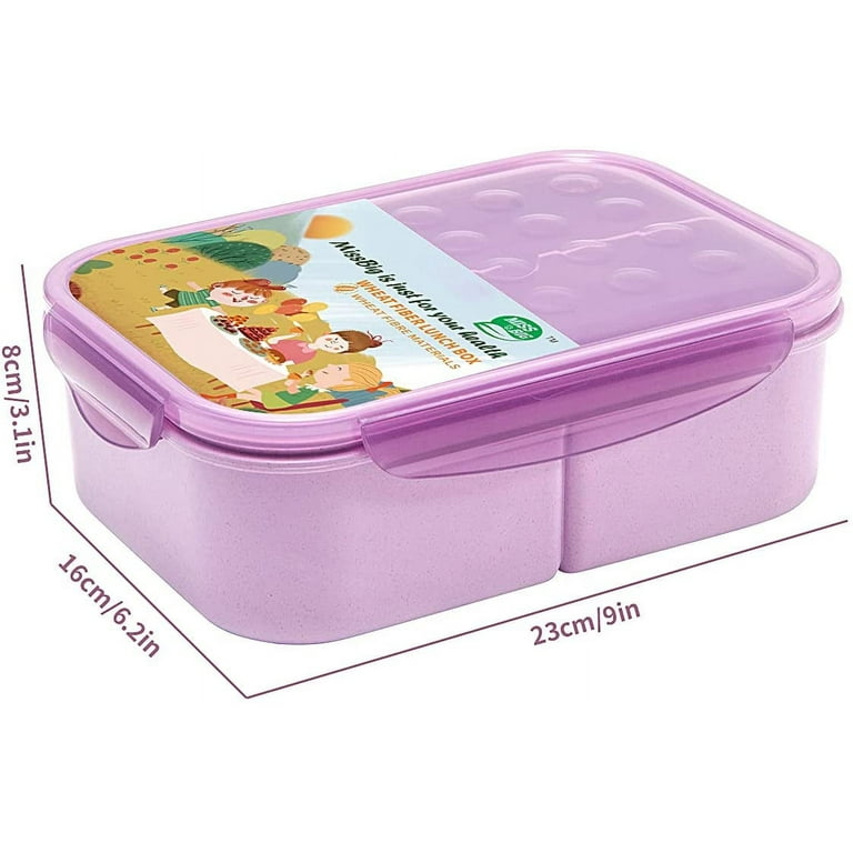 MISS BIG Bento Box,Bento Box Adult Lunch Box,Bento Lunch Box for Kids,Leak  Proof,No BPAs and No Chemical Dyes,Microwave and Dishwasher Safe Adult Bento  Box,Bento Lunch Box for Adults(Purple L) 