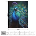 thumbnail image 4 of Pratyus Peacock Feathers Soft Cozy Printed Blanket & Throw for All Seasons Lightweight Travel Blanket 50x60in, 4 of 6