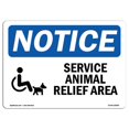 thumbnail image 1 of SignMission OS-NS-D-1218-L-18289 OSHA Panneau de Signalisation - Signe de Zone de Secours pour Animaux de Service avec Symbole, 1 of 1