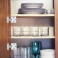 thumbnail image 4 of Shisuyan Cabinet Hardware Hinges Silver Rectangular 2Pcs 1.4X1.2In, 4 of 8