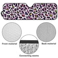 thumbnail image 6 of HUIACONG Rainbow Leopard Print Windshield Sun Shade Heat Shield Sun Visor Mat Compatible with Jeep Wrangler Rubicon Sahara TJ JK JKU 2 Door & 4 Door, 6 of 6