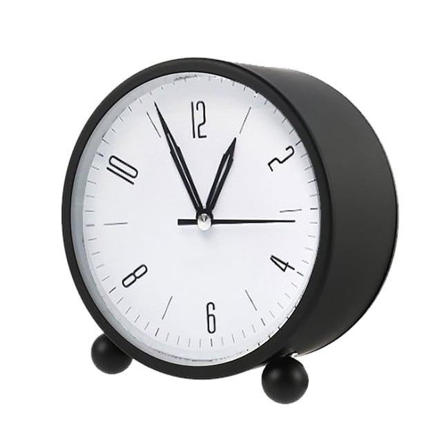 Reloj despertador de escritorio con pilas y luz nocturna de ionze Appliances (negro)