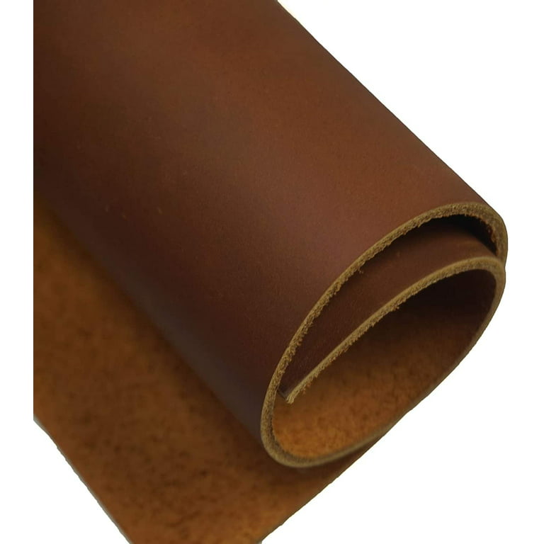  Genuine Cow Leather Sheets Remnants Scraps Hides Tooling  Leather for Crafts Soft Raw Leather 11-12 Oz Pack (Brown)