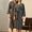 Grey, variant on Dyfzdhu Robes for Women Uni Pocket Breathable Knee Length Bathrobe Splicing Soft Sleepwear SPA Robe