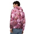 thumbnail image 4 of Kdxio Pink Glitter Heart Candy Print Men Hoodies Casual Hoodies for Men with Zip Pockets Full Zip Long Sleeve Sweatshirt Sports Hooded Jacket-Small, 4 of 5