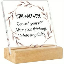 Funny Office Desk Sign, Cute Office Decor Gifts, Office Table Acrylic Decorations Supplies For Women Men, Desk Accessories For Coworker Leader Friends