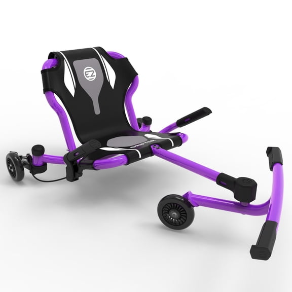EzyRoller: Drifter X - Purple - Ride-On Scooter, Cambering Motion, Pedal Free Cart, Hand Brakes, Extendable Frame, 154lb Capacity, Adults-Kids Ages 6