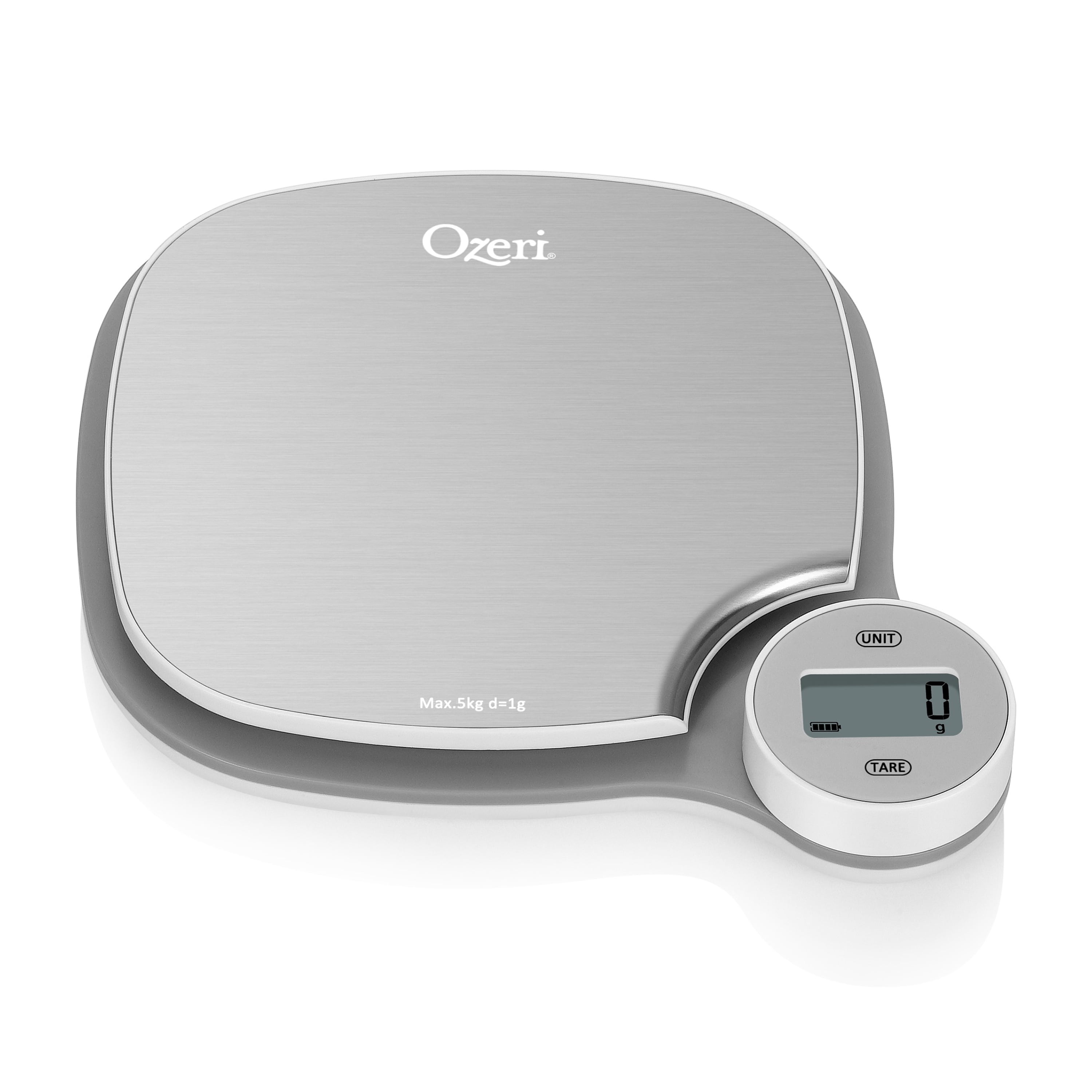 Ozeri ZK27 Kitchen Scale in Stainless Steel, with Battery-Free Kinetic Charging Technology