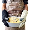 thumbnail image 2 of Guantes de horno Guantes de horno resistentes al calor Agarradera y manopla para cocinar, asar a la parrilla, hornear, marfil y negro, gato y gato negro, amante de los gatos, 2 of 5