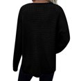 thumbnail image 2 of Innerwin Knitted Sweaters Long Sleeve Women Sweater Work V Neck Knitwear Pullover Black M, 2 of 4