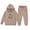 Khaki, variant on Hwmodou Toddler Girls Holiday Outfit Sets Childrens Middle And Large Childrens Long Sleeved Letter Print Hooded Top Sweater Pants Set Christmas Gifts For Teen Girls,2-13Y