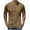 Brown, variant on ZRGHAOYLQ Men's Henley Shirts Short Sleeve Trendy Button Up T Shirts Classic Solid Color Lightweight Tees Big and Tall Plus Size Shirt with Chest Pockets