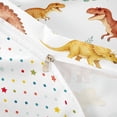 thumbnail image 4 of Homewish Cute Dinosaur Duvet Cover Queen,Cartoon Animal Queen Bedding,White,Polkadot Reversible,3pcs,1 Duvet Cover and 2 Pillowcases, 4 of 6